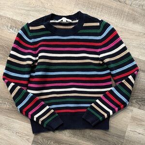 Loft Striped Multicolor cotton striped Sweater sz s